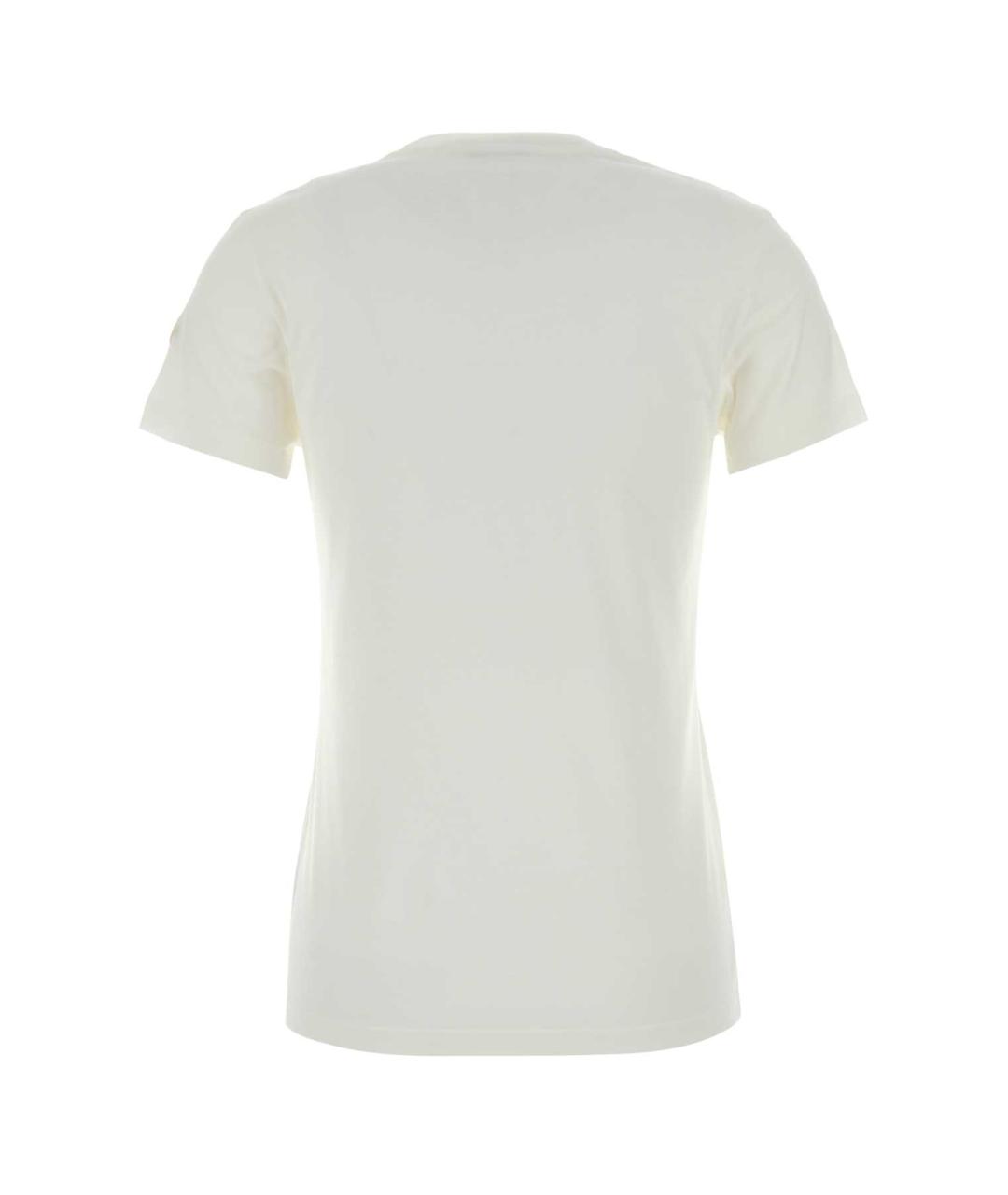 MONCLER Белая хлопковая футболка, фото 2