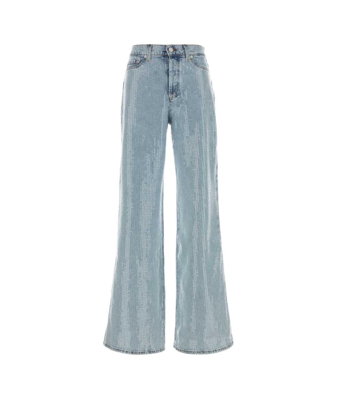 7 FOR ALL MANKIND Голубые хлопковые джинсы клеш, фото 1