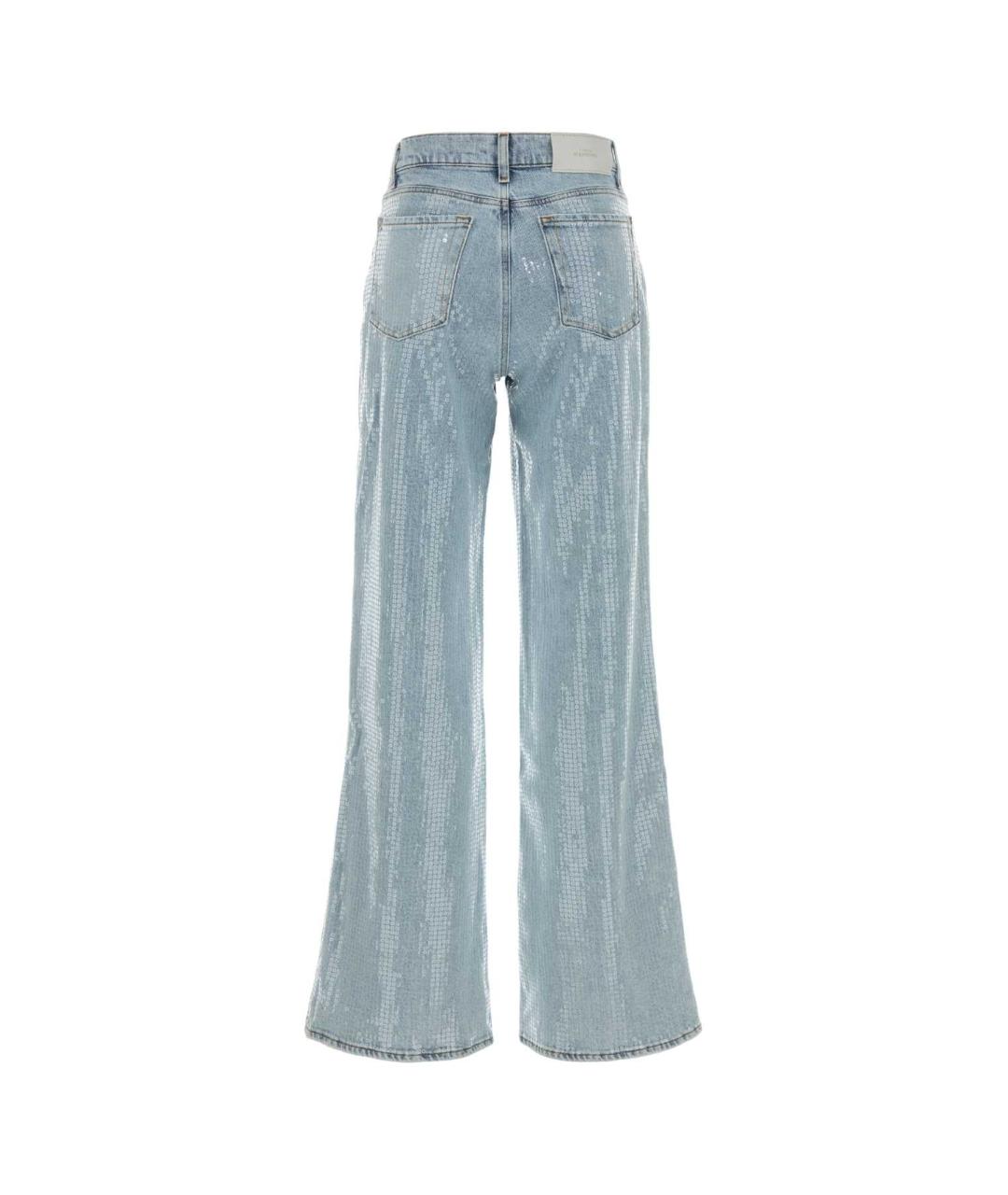 7 FOR ALL MANKIND Голубые хлопковые джинсы клеш, фото 2