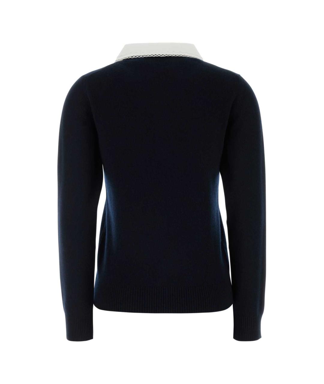 MIU MIU Темно-синий кашемировый кардиган, фото 2