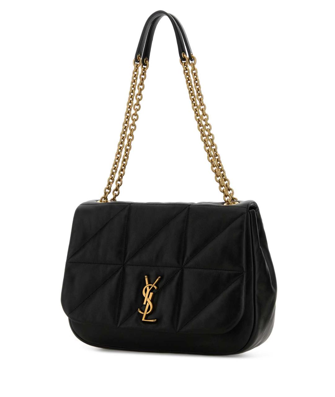 SAINT LAURENT Черная кожаная сумка через плечо, фото 2