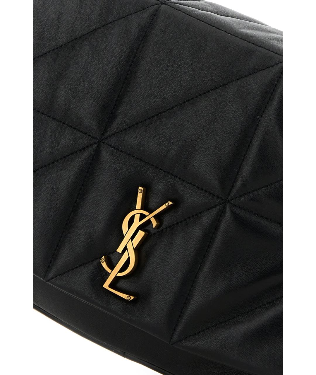 SAINT LAURENT Черная кожаная сумка через плечо, фото 4