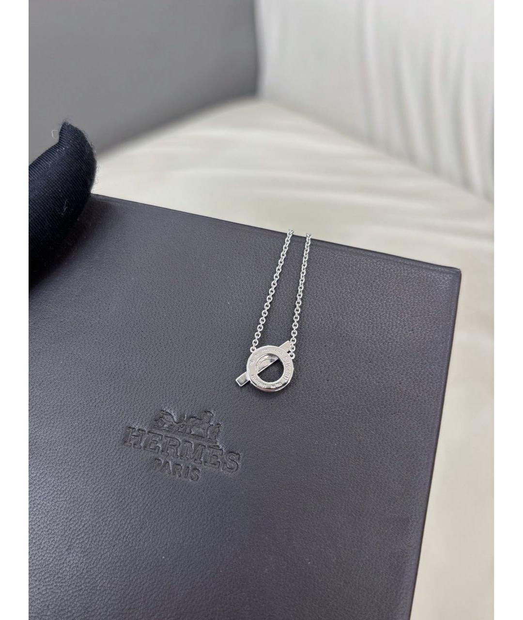 HERMES Белое колье из белого золота, фото 4
