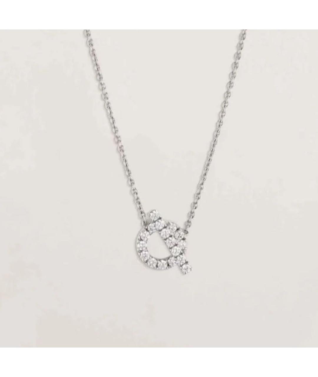 HERMES Белое колье из белого золота, фото 7