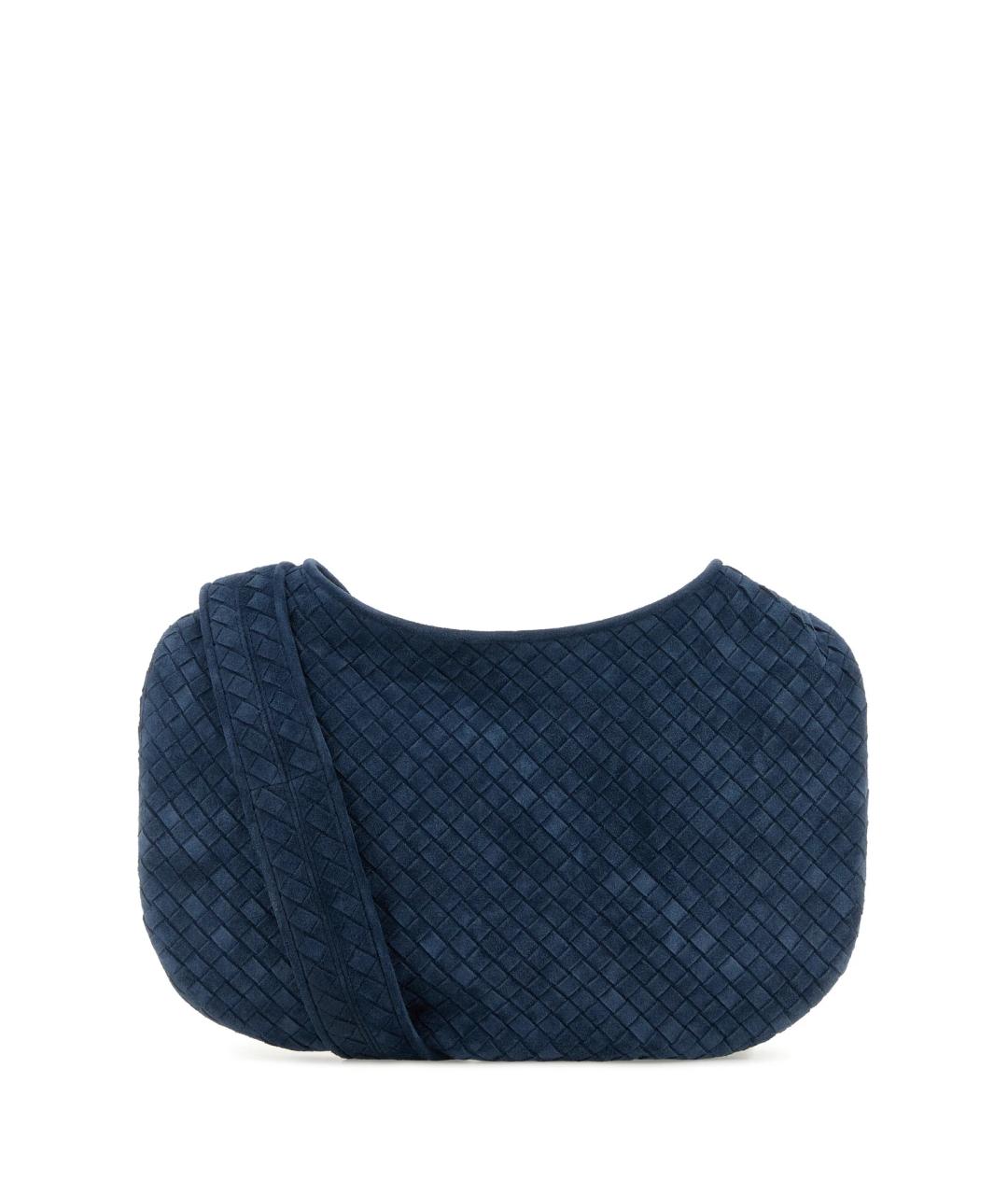 BOTTEGA VENETA Синяя замшевая сумка на плечо, фото 3