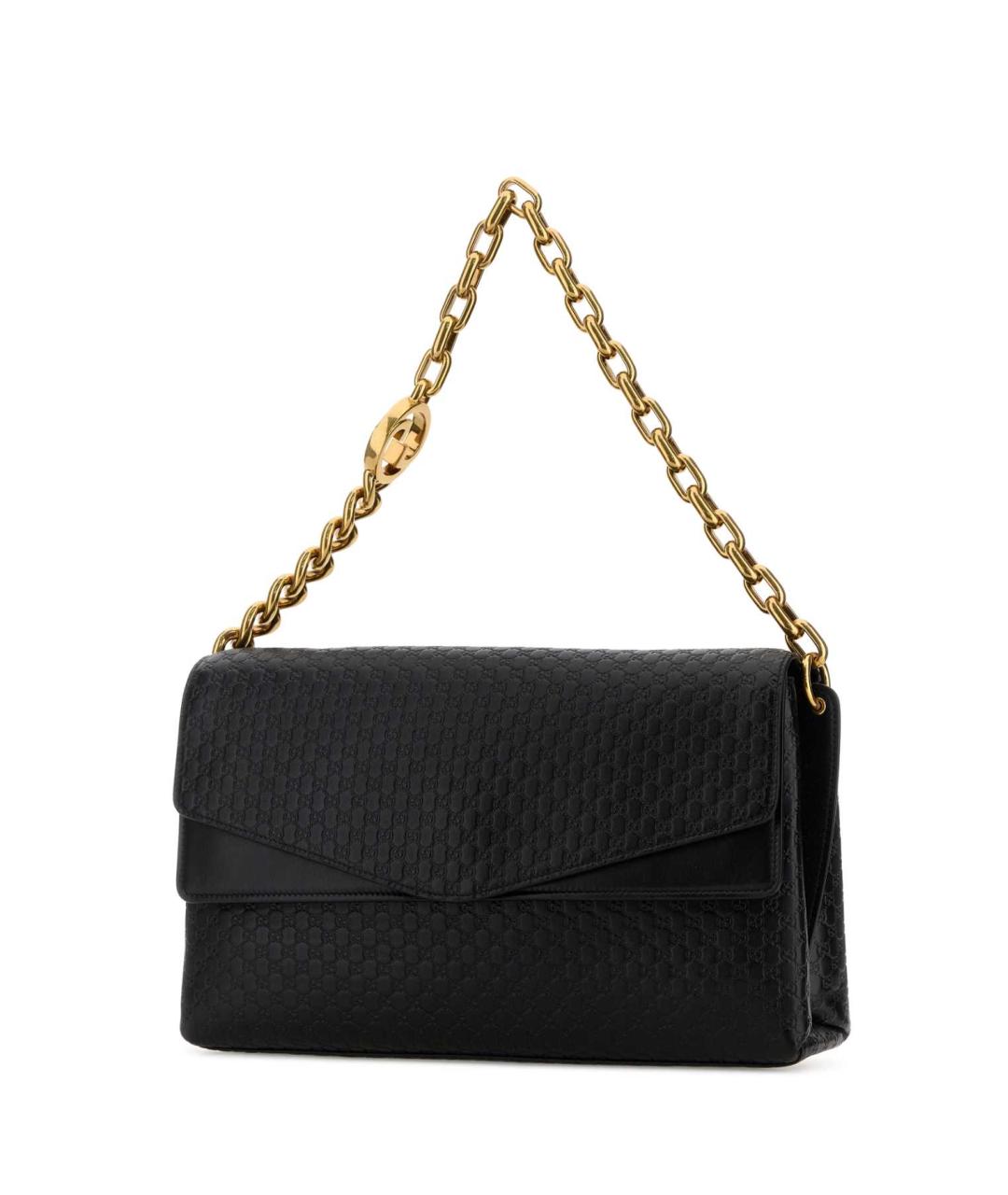 GUCCI Черная кожаная сумка через плечо, фото 2