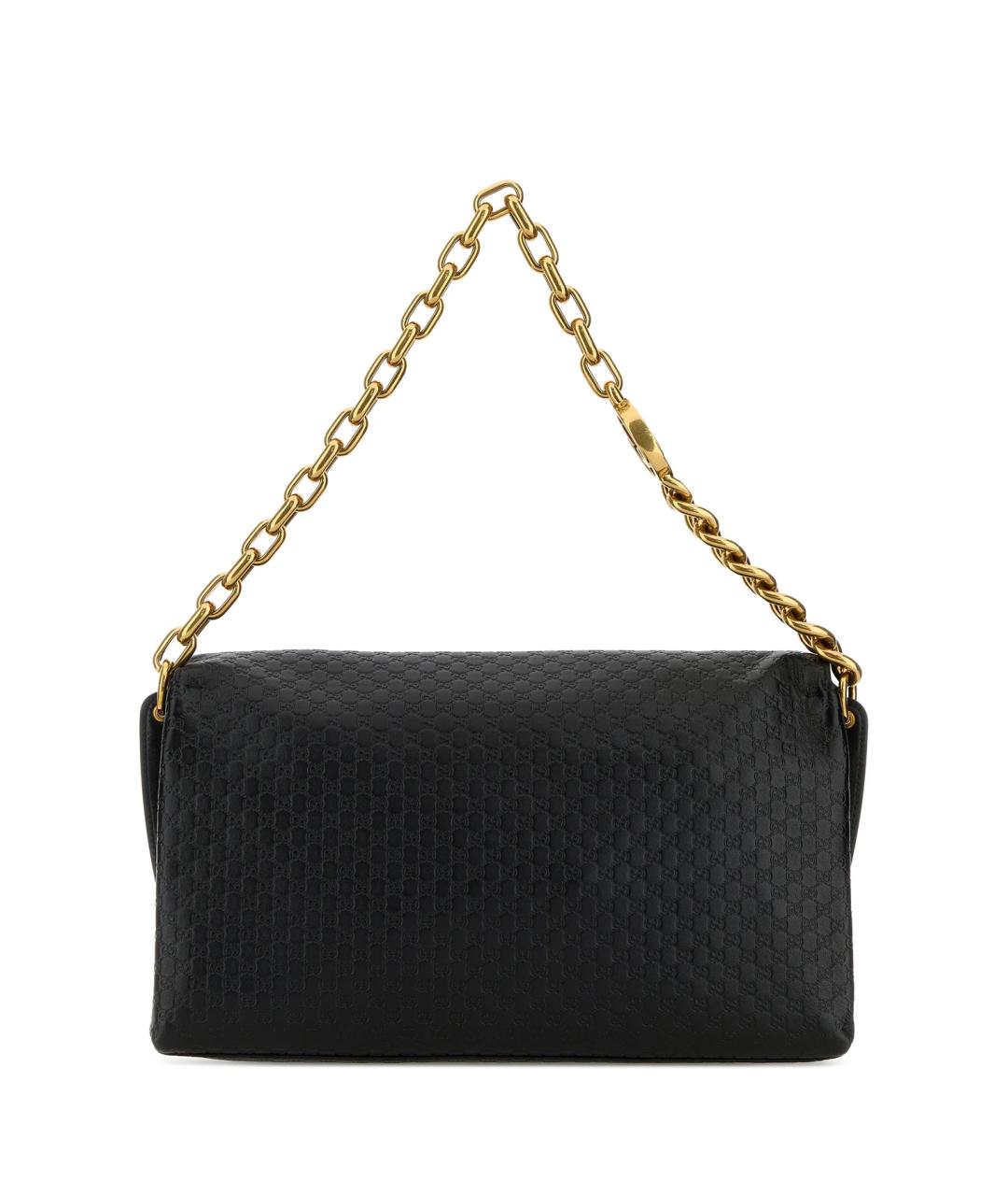 GUCCI Черная кожаная сумка через плечо, фото 4