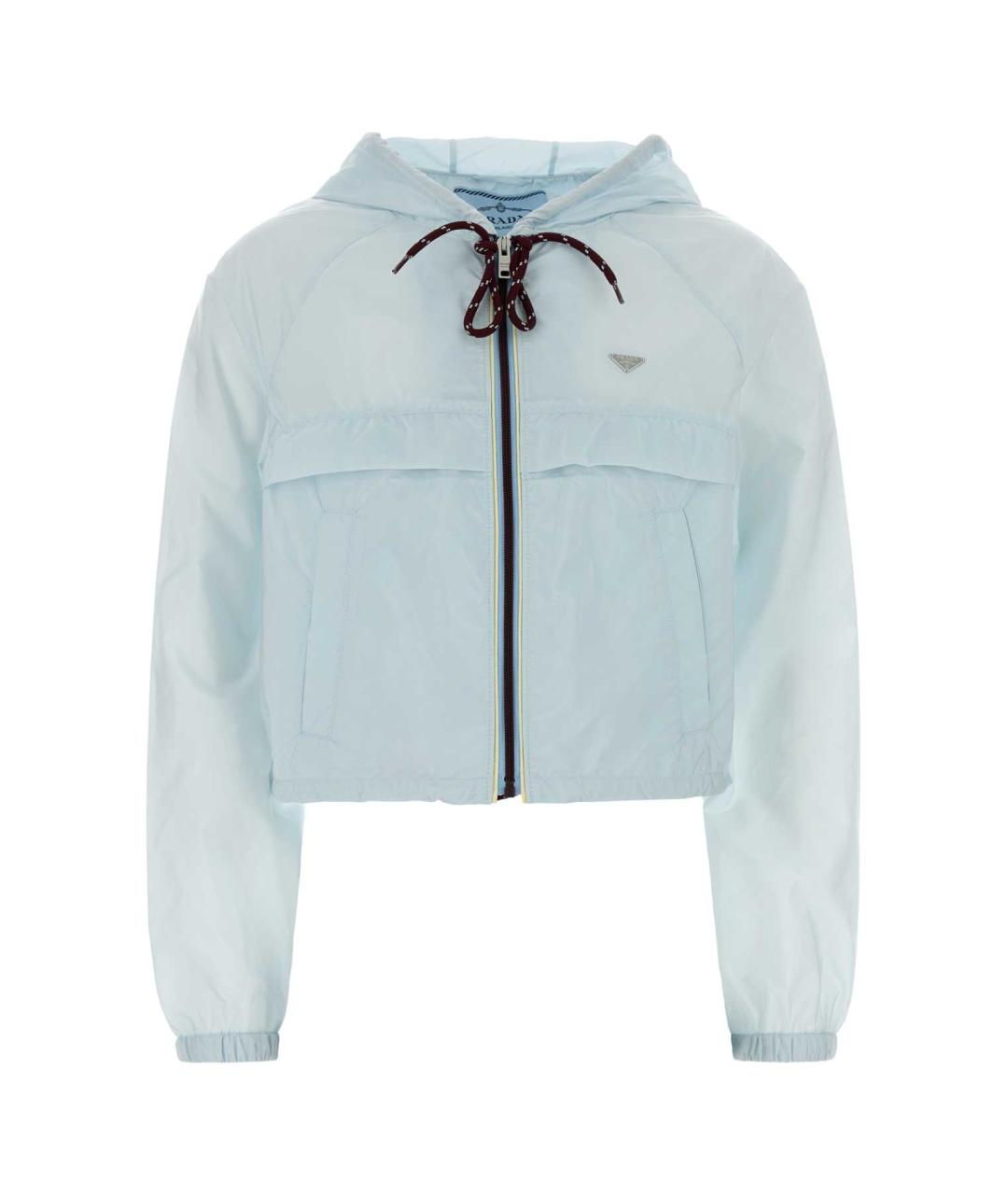 PRADA Голубая полиамидовая куртка, фото 1
