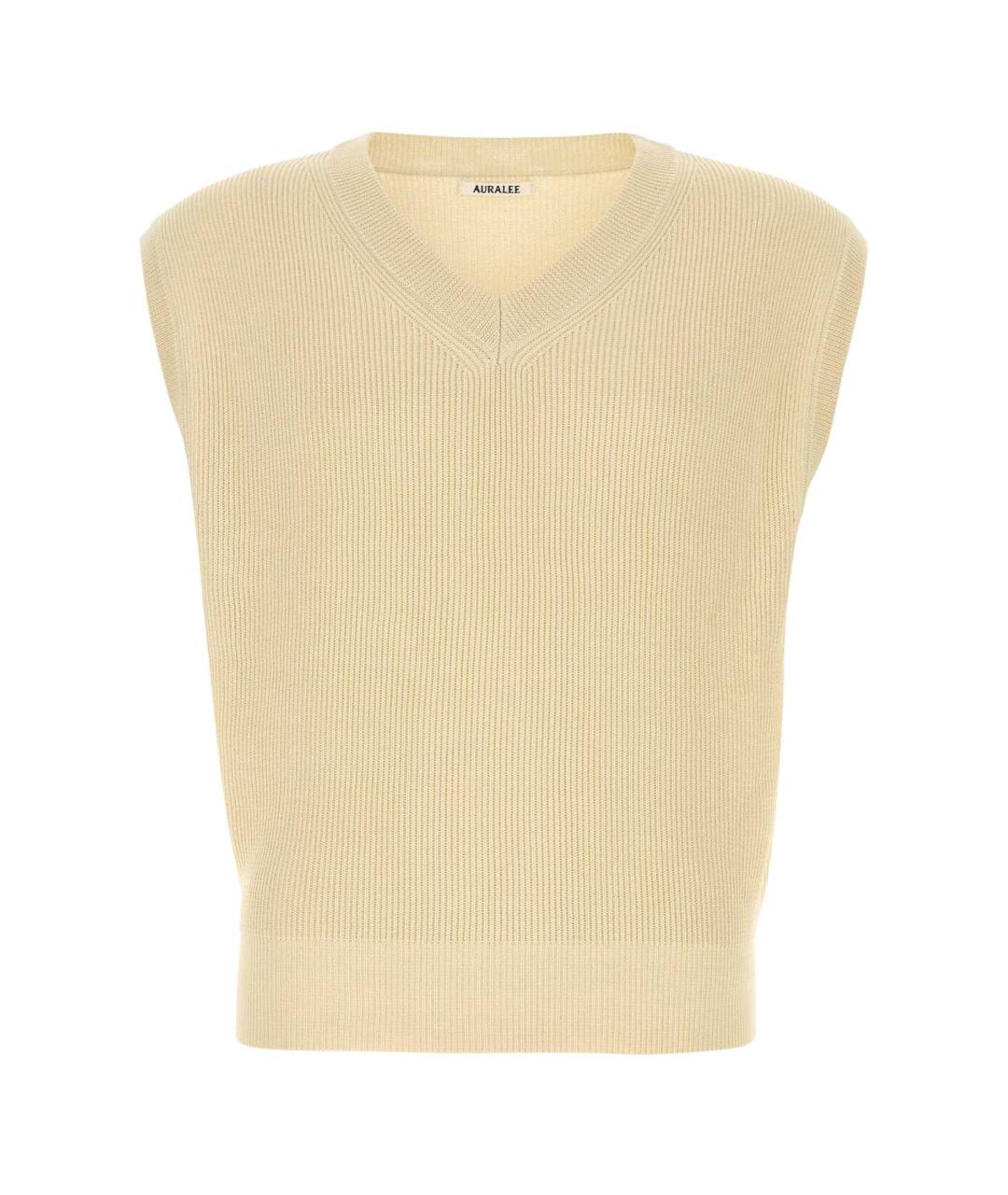 AURALEE Бежевая хлопковая жилетка, фото 1