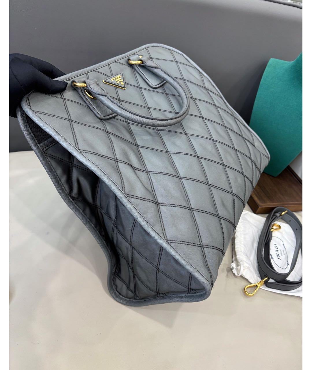 PRADA Серая сумка тоут, фото 3