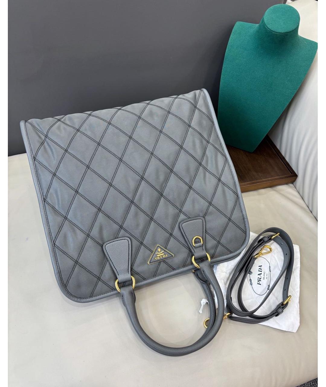 PRADA Серая сумка тоут, фото 9