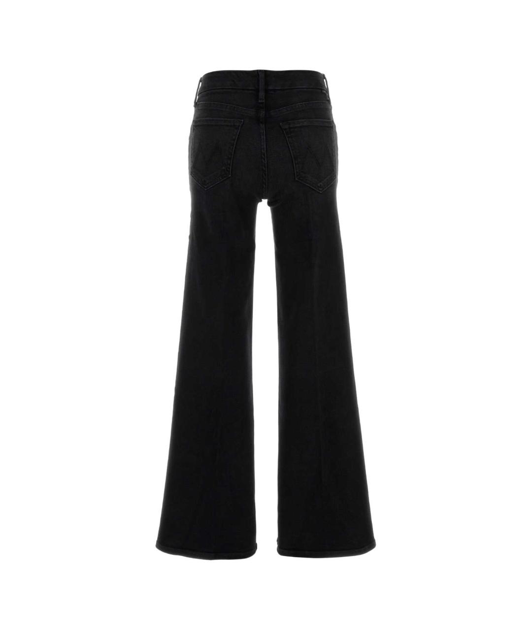MOTHER Черные хлопко-полиэстеровые прямые джинсы, фото 2