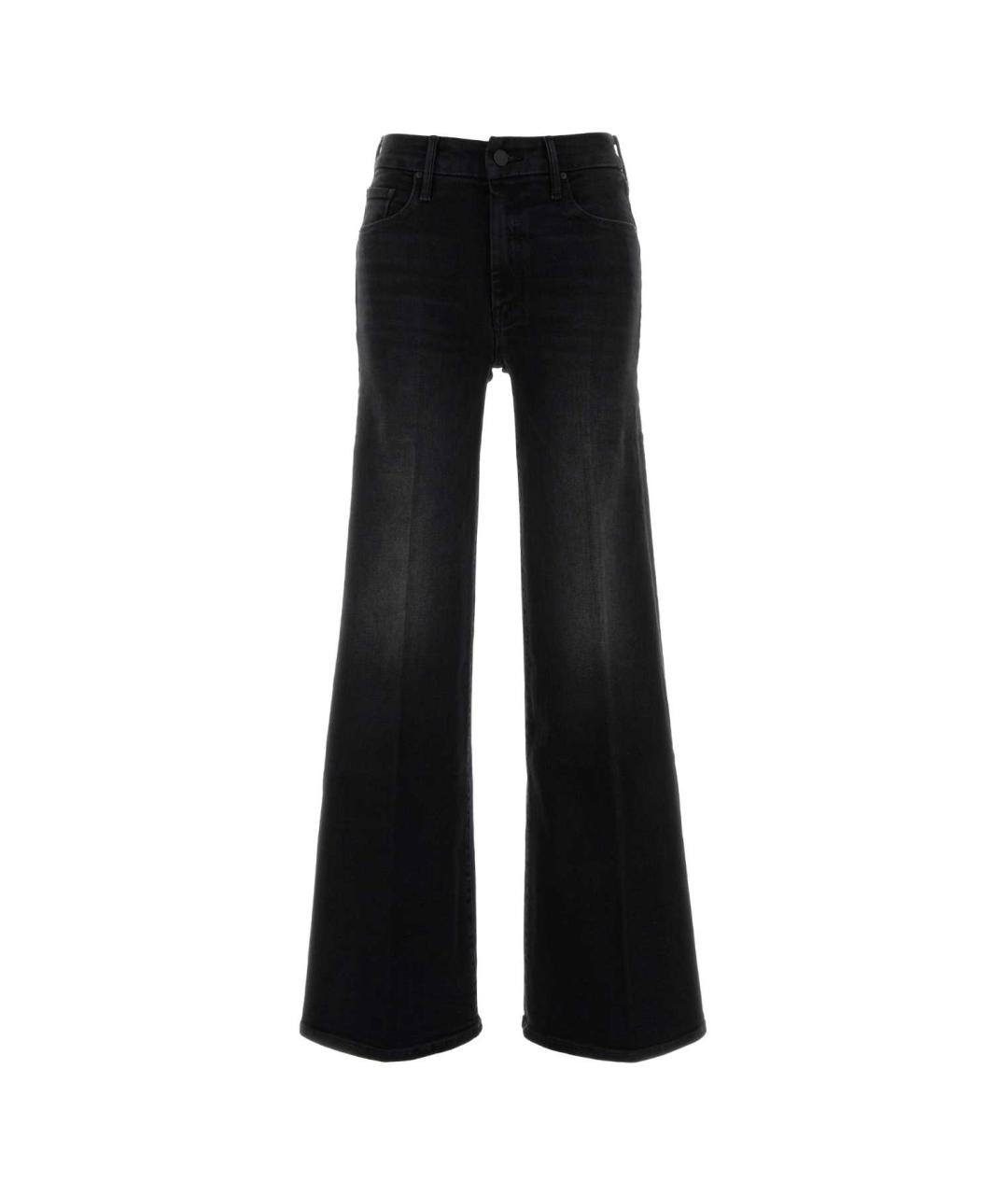 MOTHER Черные хлопко-полиэстеровые прямые джинсы, фото 1