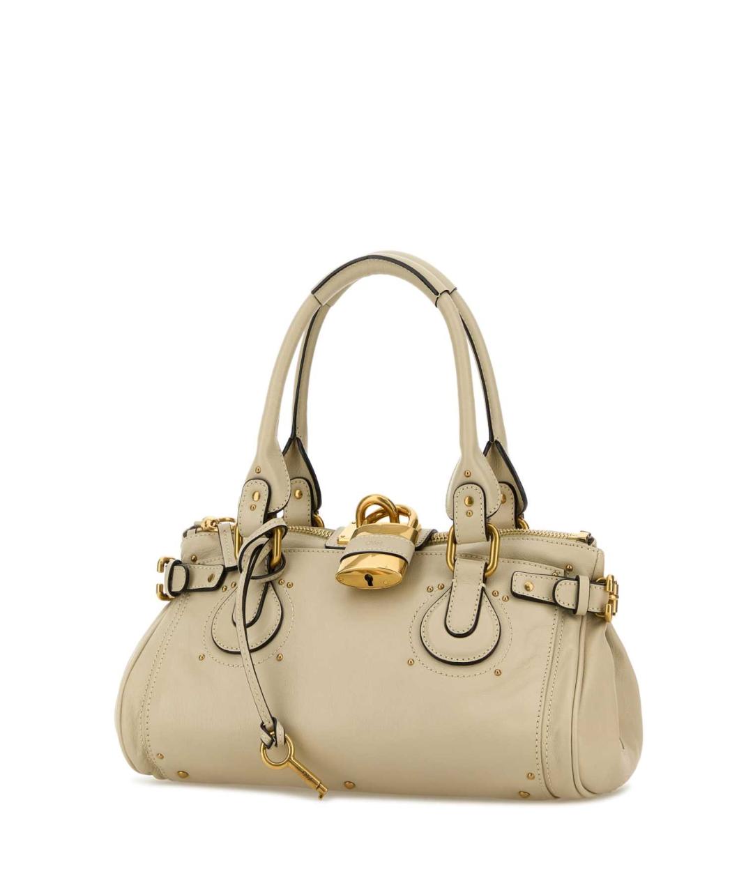 CHLOE Бежевая кожаная сумка через плечо, фото 2