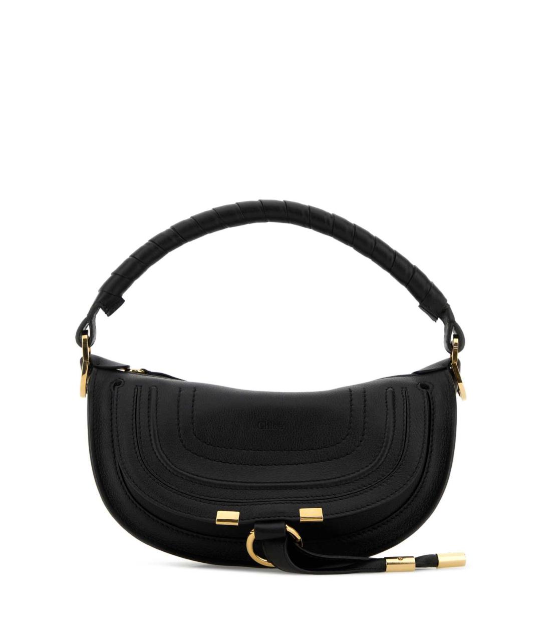 CHLOE Черная кожаная сумка с короткими ручками, фото 1