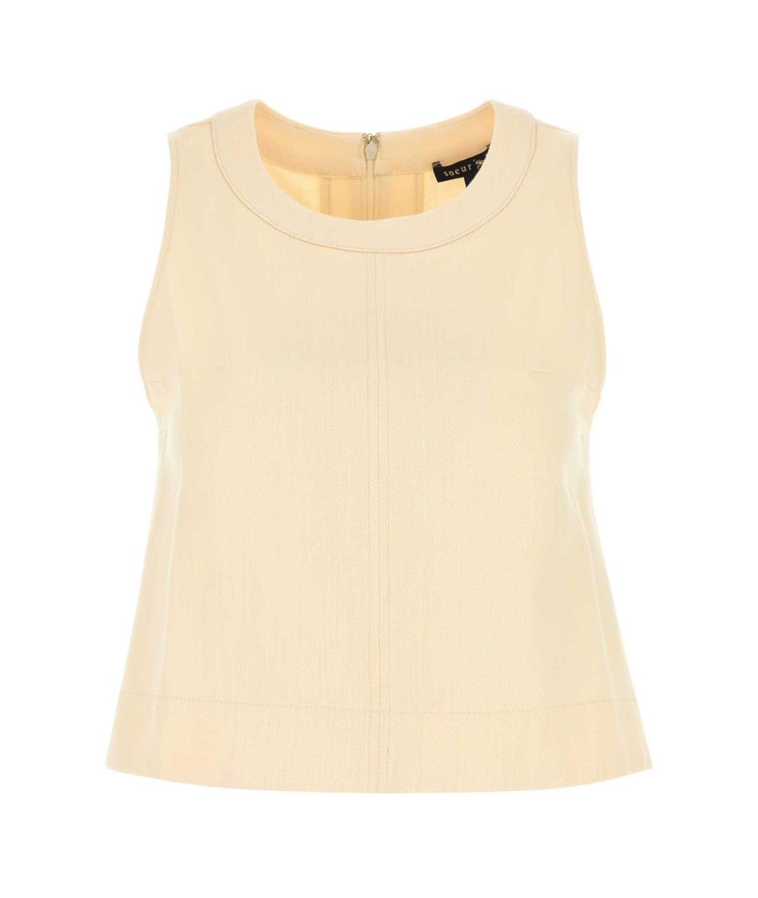 SOEUR Желтая хлопковая майка, фото 1