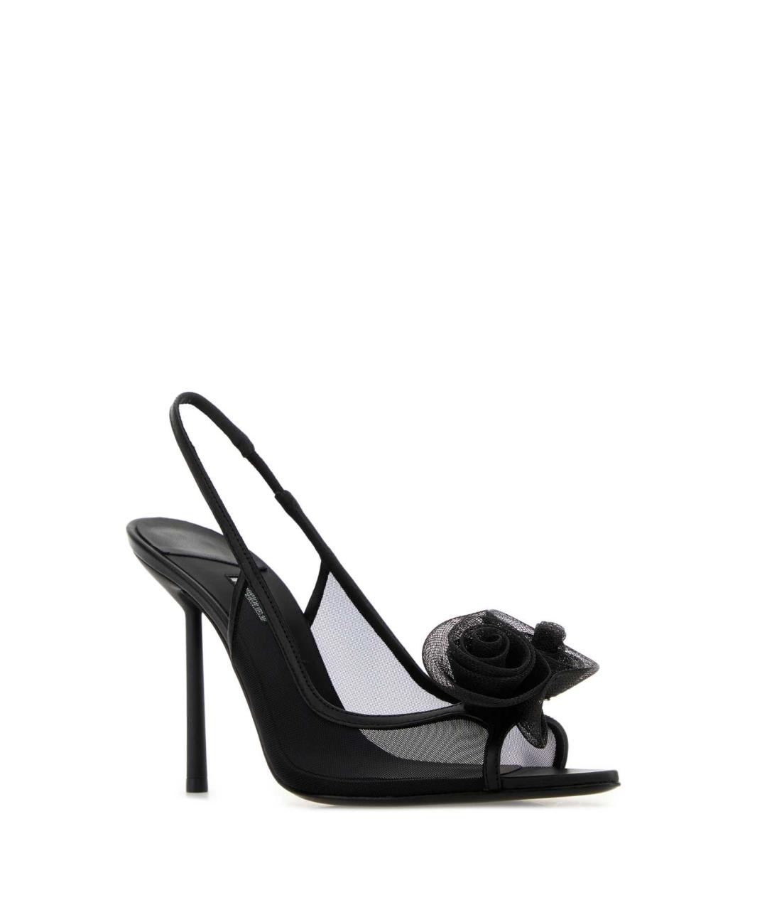 LE SILLA Черные текстильные босоножки, фото 2