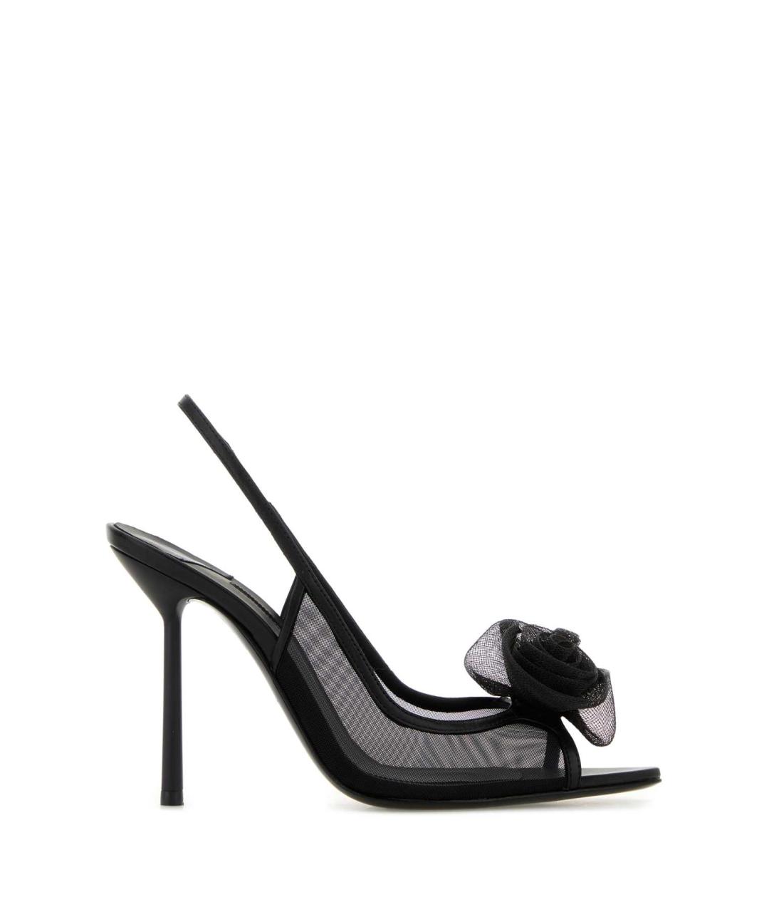 LE SILLA Черные текстильные босоножки, фото 1