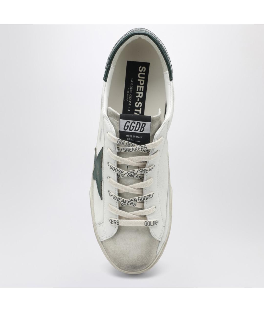 GOLDEN GOOSE DELUXE BRAND Белые кожаные низкие кроссовки / кеды, фото 4