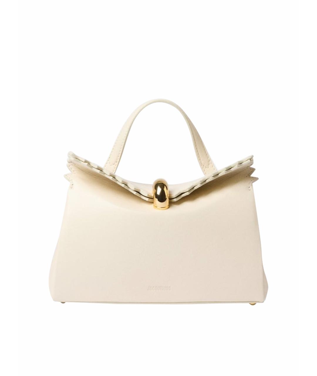 JACQUEMUS Бежевая кожаная сумка тоут, фото 1