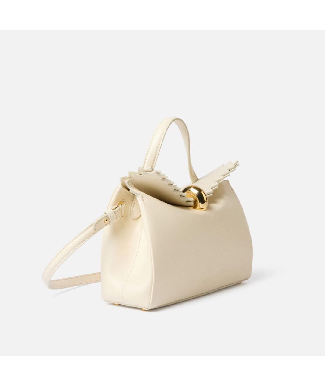 JACQUEMUS Бежевая кожаная сумка тоут, фото 4