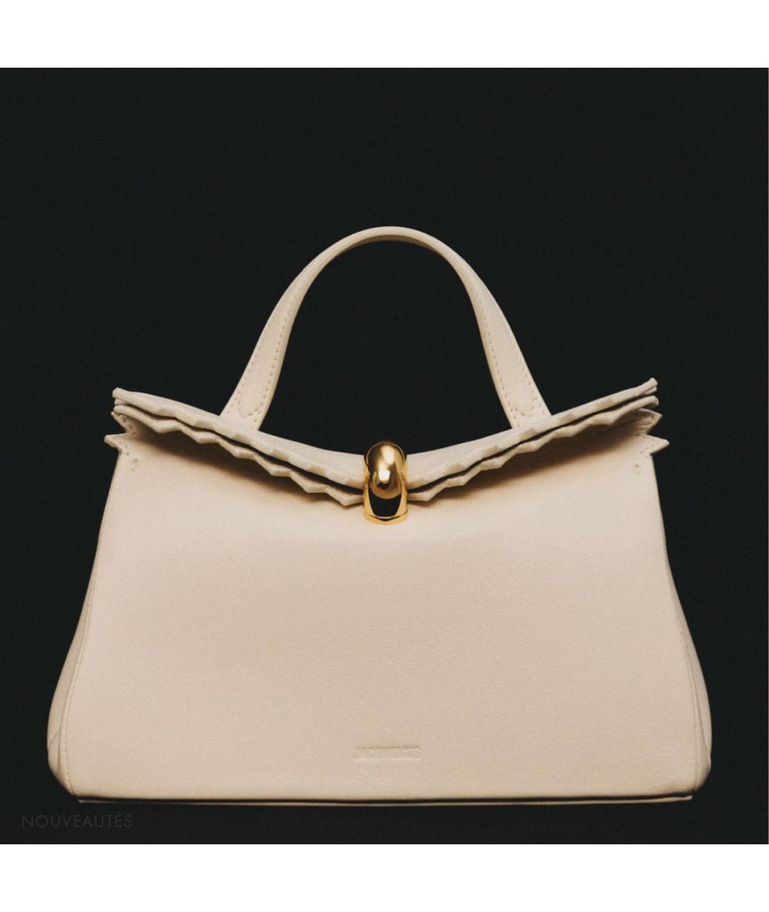 JACQUEMUS Бежевая кожаная сумка тоут, фото 3