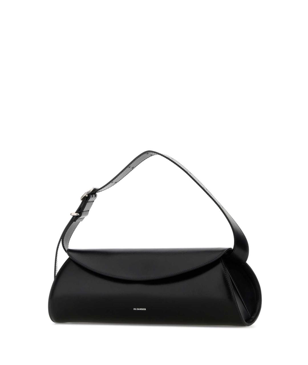 JIL SANDER Черная кожаная сумка на плечо, фото 2