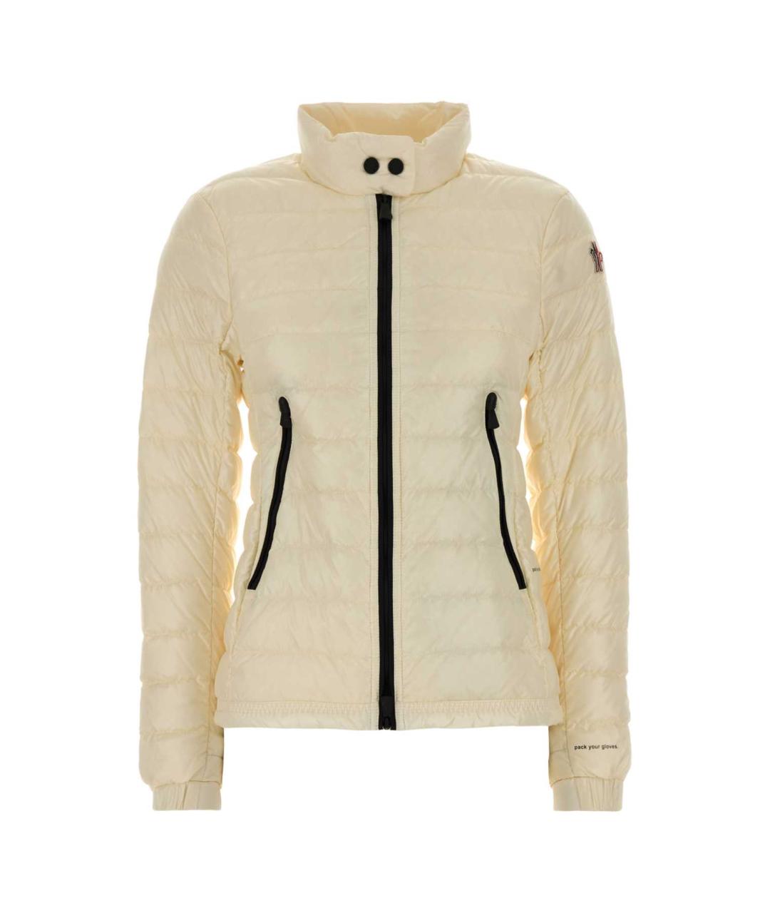 MONCLER GRENOBLE Бежевый полиэстеровый пуховик, фото 1