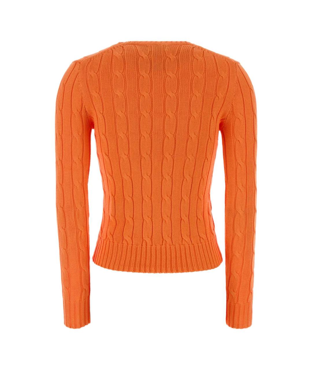 POLO RALPH LAUREN Оранжевый хлопковый джемпер / свитер, фото 2