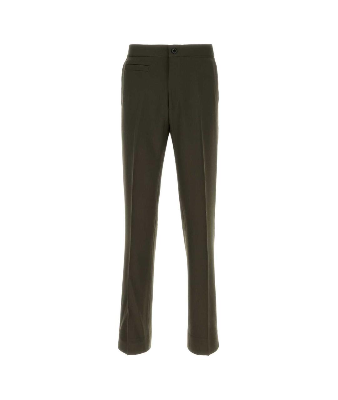 NAMACHEKO Зеленые шерстяные повседневные брюки, фото 1