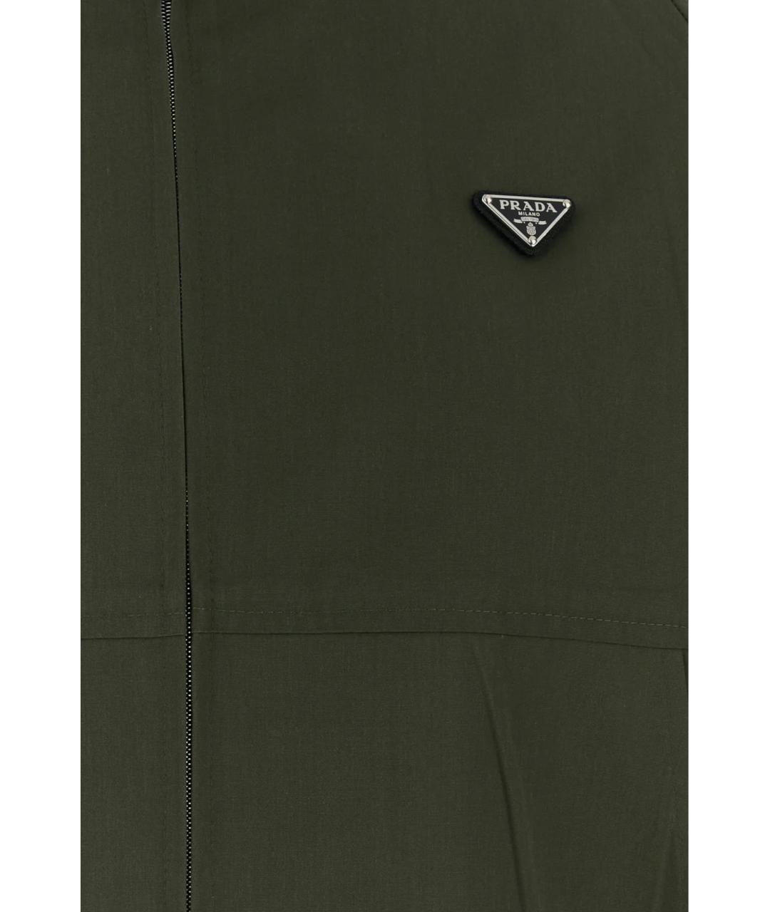 PRADA Зеленая полиэстеровая куртка, фото 3