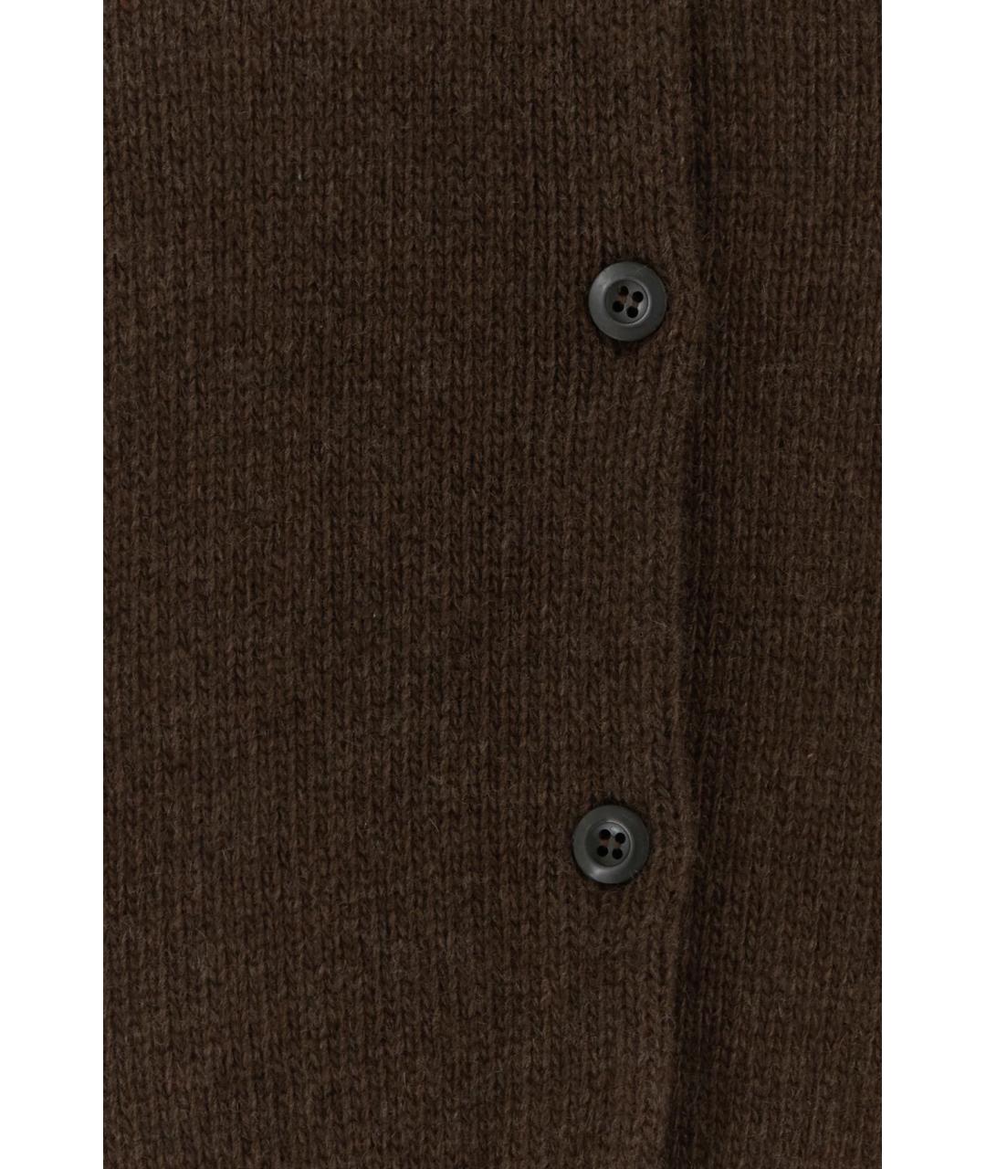 PRADA Коричневый кашемировый кардиган, фото 3