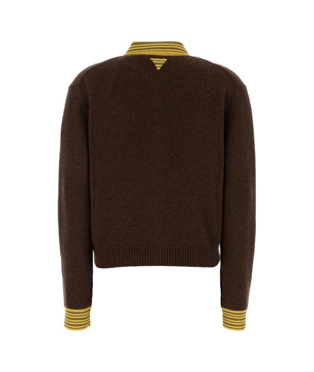 PRADA Коричневый кашемировый кардиган, фото 2