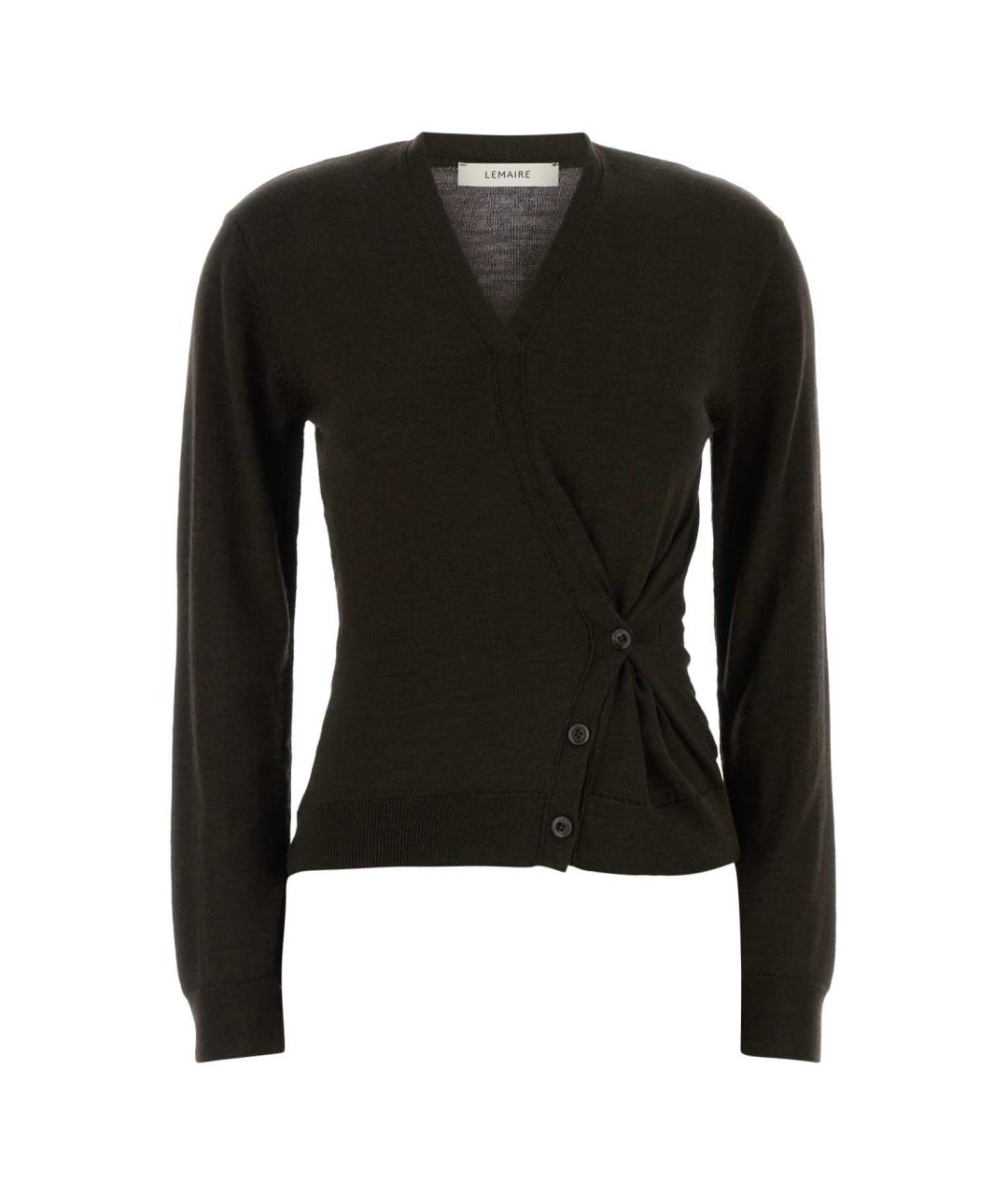 LEMAIRE Коричневый шерстяной джемпер / свитер, фото 1