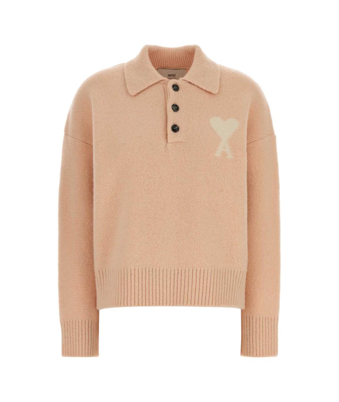 Ami Paris Розовый шерстяной джемпер / свитер, фото 1