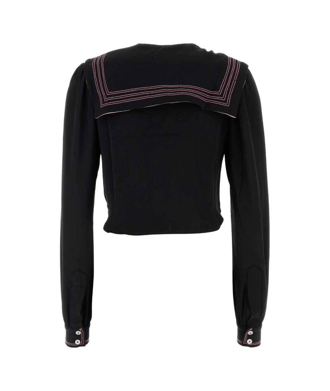 BODE Черная шелковая блузы, фото 2