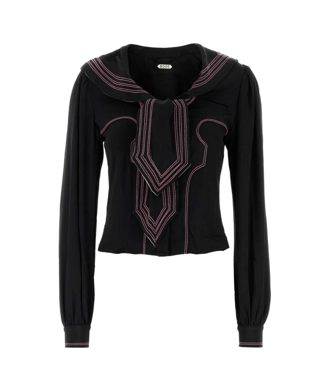 BODE Черная шелковая блузы, фото 1
