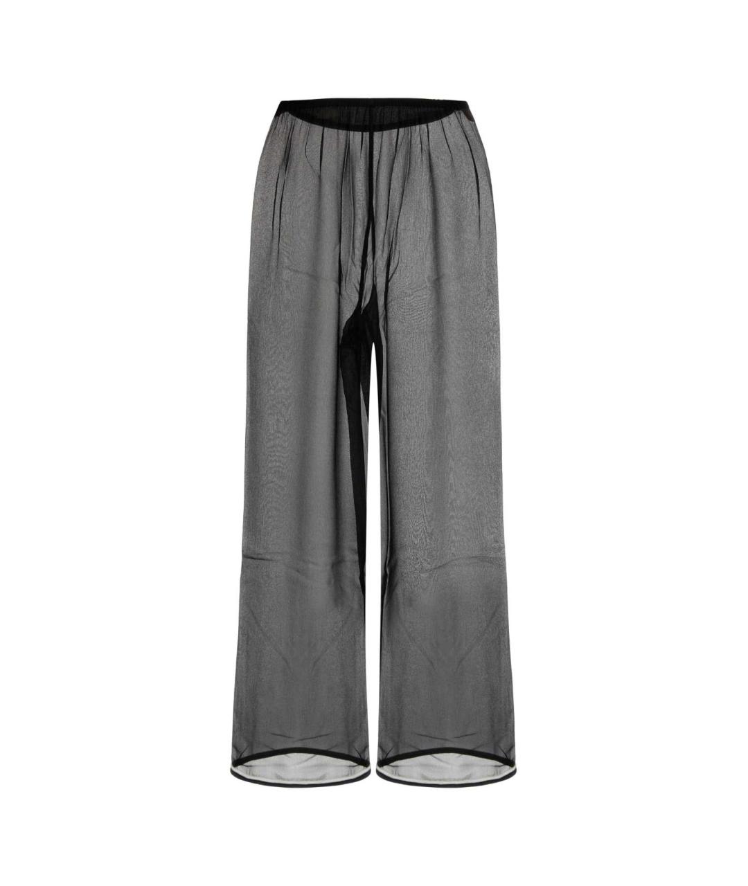 BODE Черные шелковые прямые брюки, фото 2