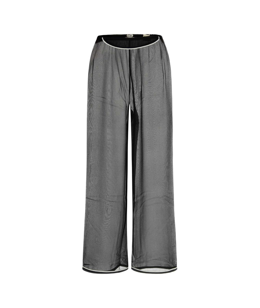 BODE Черные шелковые прямые брюки, фото 1