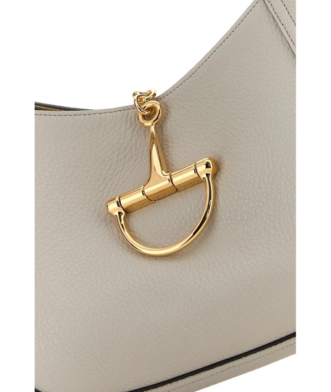 GUCCI Серая кожаная сумка через плечо, фото 4