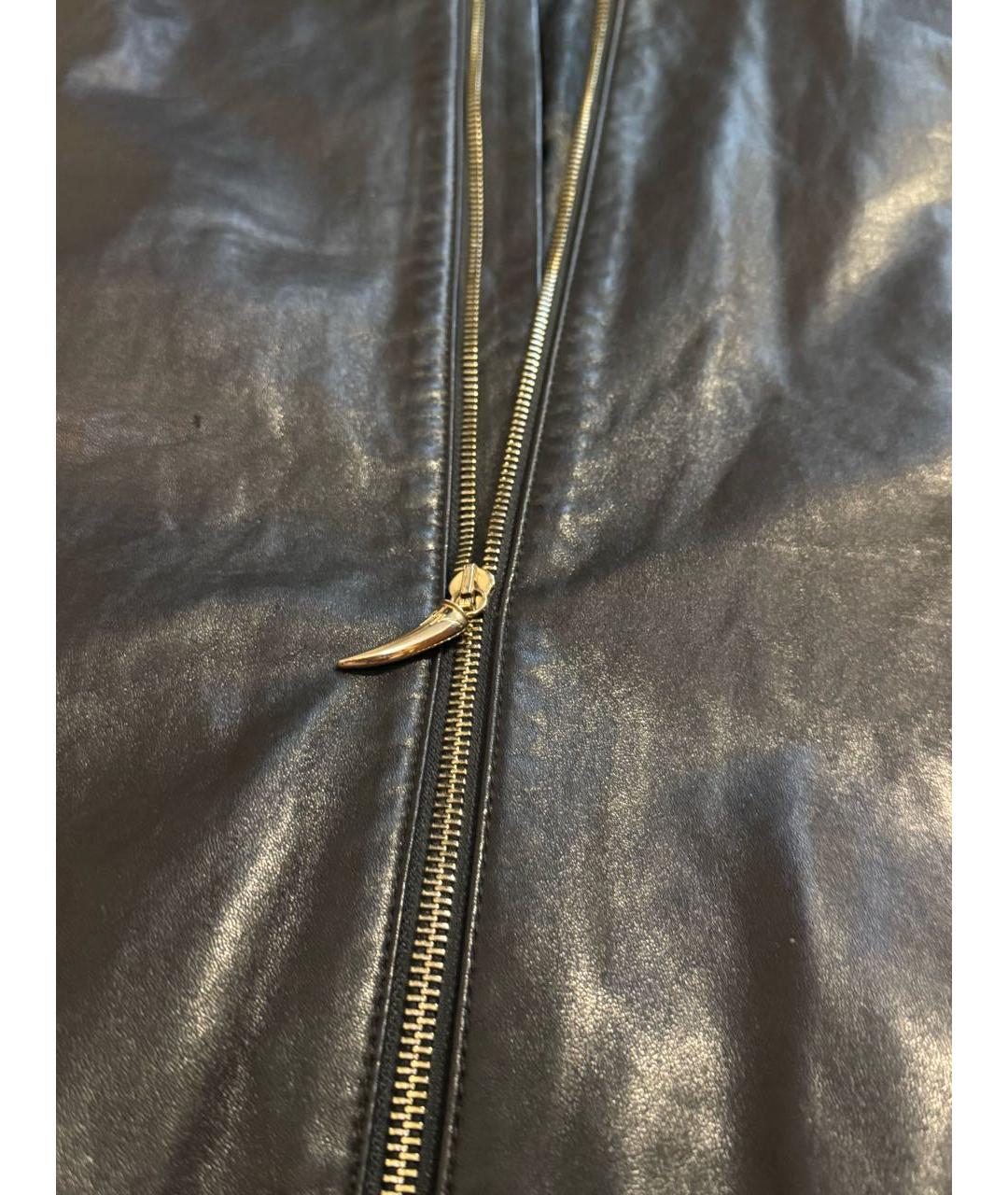 GIUSEPPE ZANOTTI DESIGN Черная кожаная куртка, фото 5