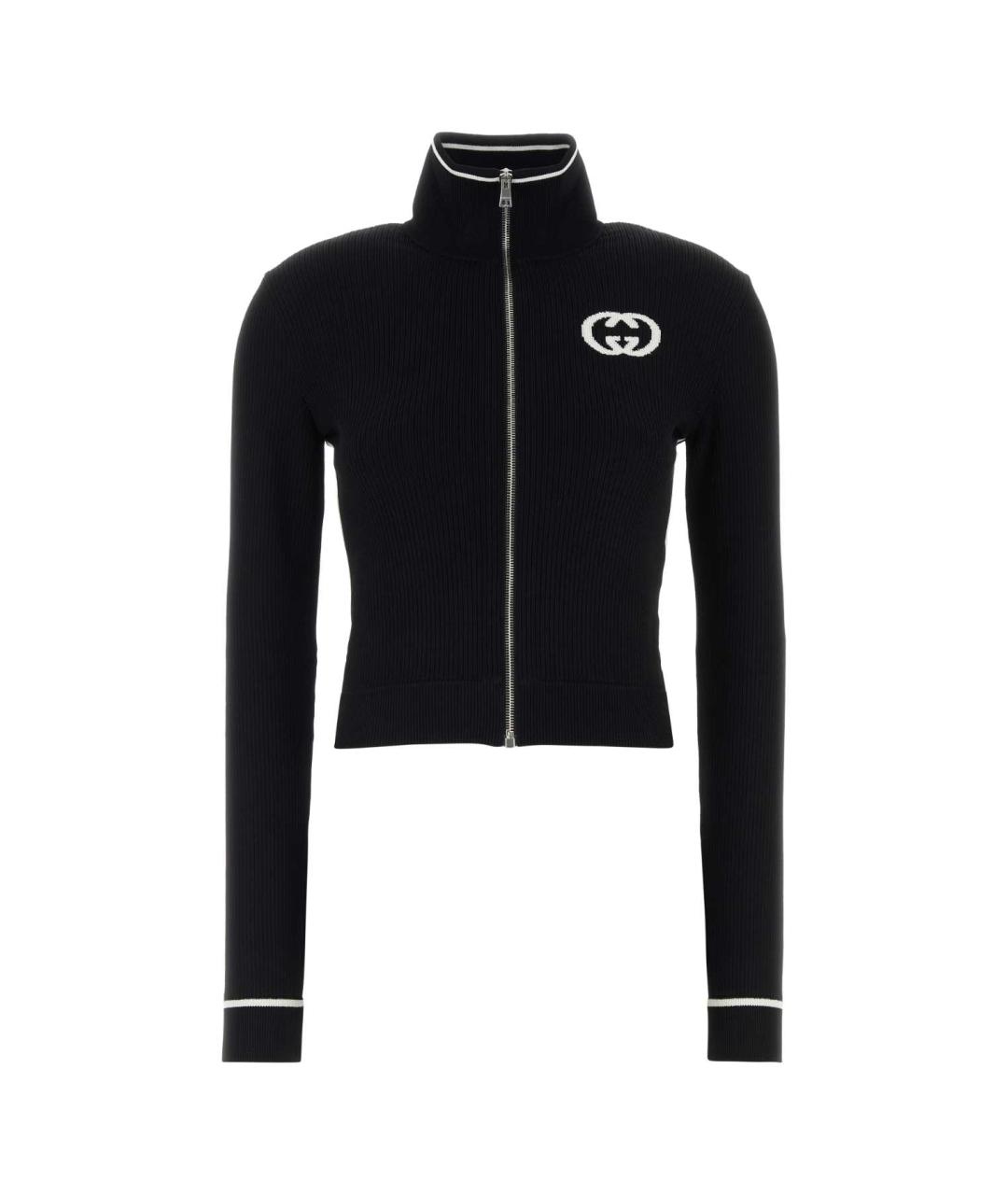 GUCCI Черный полиэстеровый кардиган, фото 1