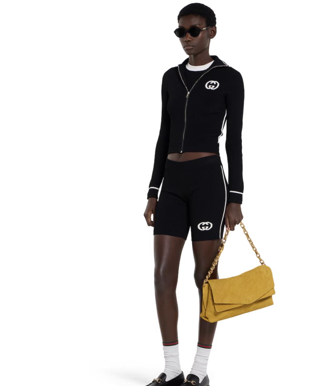 GUCCI Черный полиэстеровый кардиган, фото 3