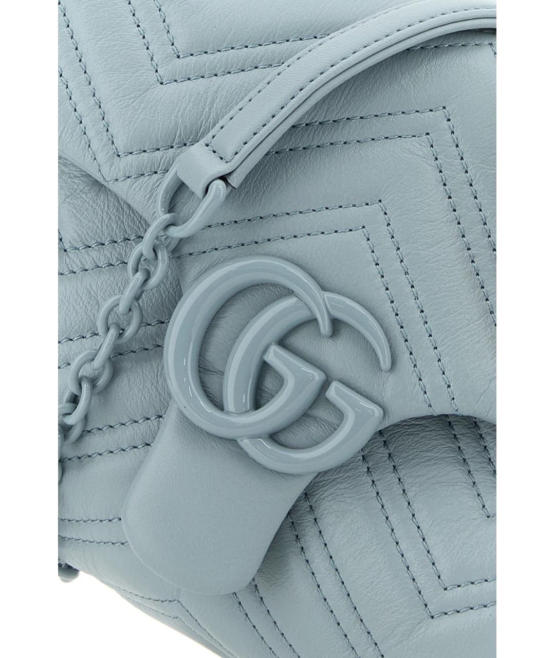 GUCCI Голубая кожаная сумка через плечо, фото 4