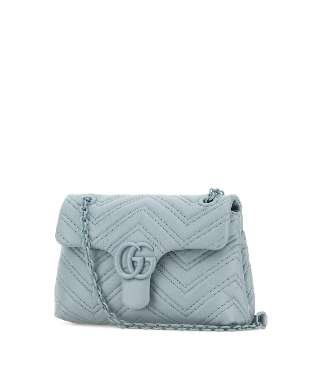 GUCCI Голубая кожаная сумка через плечо, фото 2