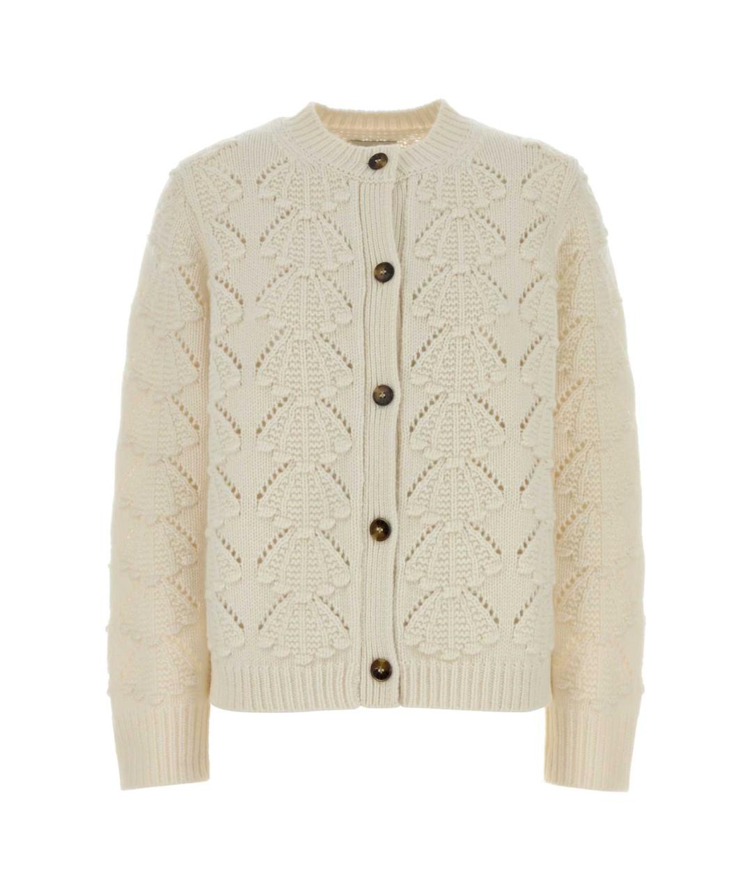 LOULOU STUDIO Белый кашемировый кардиган, фото 1