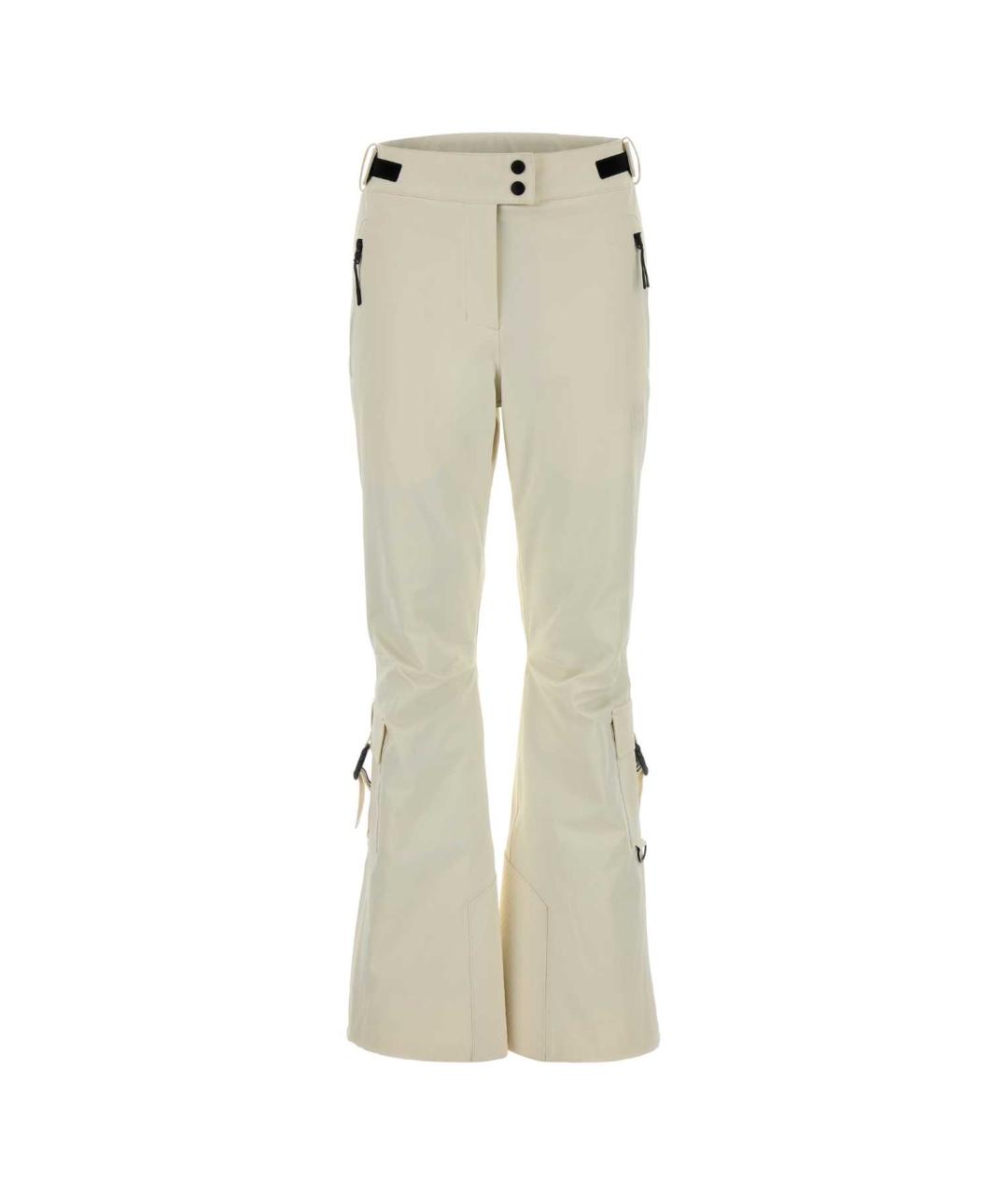 HUGO BOSS Бежевые полиэстеровые прямые брюки, фото 1