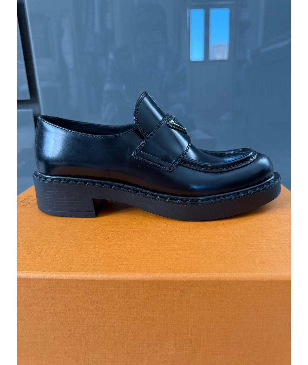 PRADA Черные кожаные лоферы, фото 9