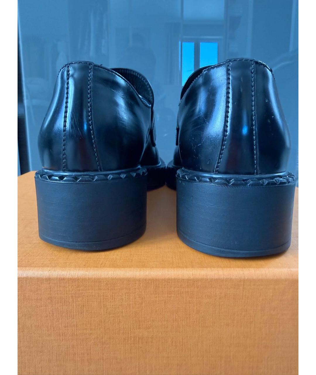 PRADA Черные кожаные лоферы, фото 5