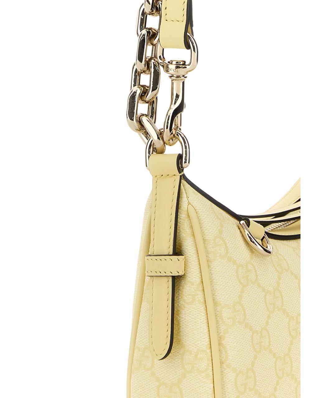 GUCCI Желтая тканевая сумка через плечо, фото 4